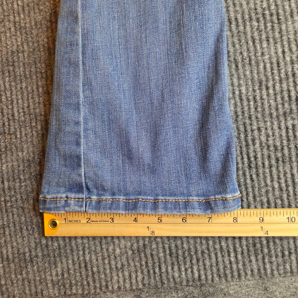 Ariat REAL Denim Womens 14 Medium Wash Bootcut Stretch Jeans Blue Paisley Trim - Picture 6 of 8